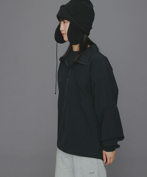 SENSE OF PLACE by URBAN RESEARCH（センスオブプレイスバイアーバンリサーチ）の「『ユニセックス』Uiscel　4WAYストレッチアノラック（その他トップス・レディース・BLACK/OLIVE・M/L）」の6枚目の写真