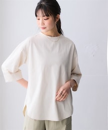 nissen | マルチドライ7分袖カットソー裾ラウンドチュニック（水陸両用・接触冷感・UVカット・吸汗速乾）＜大きいサイズ有＞(チュニック)