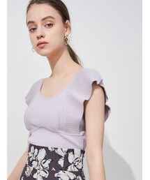 MERCURYDUO | ビスチェ風2WAYラッフルコンパクトニット(ニット/セーター)