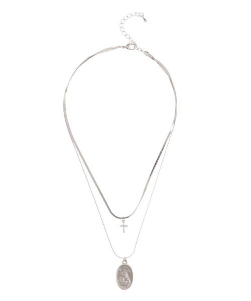 EVRIS（エヴリス）の「COIN CHARM MOTIF 2連 ネックレス（ネックレス・レディース・シルバー/ゴールド・F）」の2枚目の写真