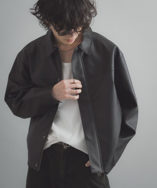 SENSE OF PLACE by URBAN RESEARCH（センスオブプレイスバイアーバンリサーチ）の「FLジップブルゾン（ブルゾン・メンズ・BLACK/GREIGE・M/L）」の8枚目の写真