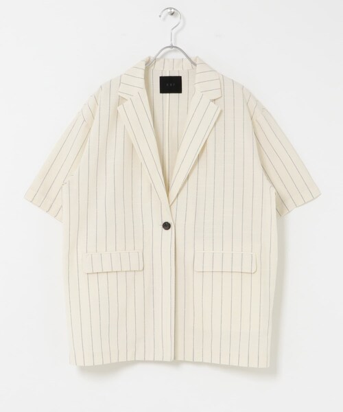 KBF（ケイビーエフ）の「BASICテーラードジャケット（テーラードジャケット・レディース・IVORY st/BLACK/NAVY st/BEIGE・One）」の13枚目の写真