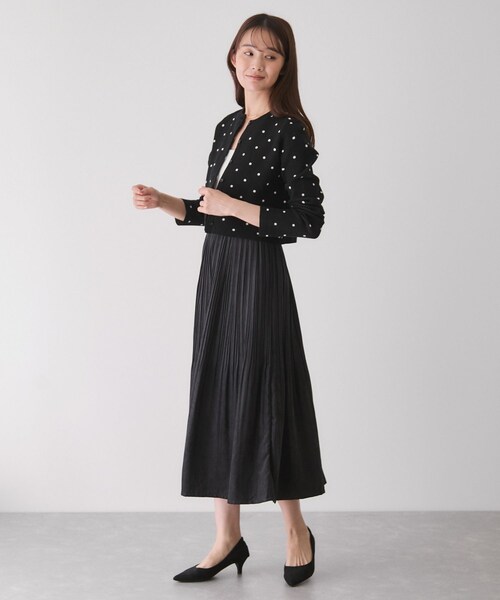 Jayro(ジャイロ)の「ドット柄カーディガン(カーディガン/ボレロ・レディース・ブラック系/グレー/ホワイト系・M)」の12枚目の写真