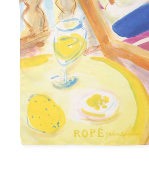 ROPE'(ロペ)の「【YUKO SAEKI for ROPE’・コラボ】スカーフ柄プリント シルクスカーフ/Lサイズ(バンダナ/スカーフ・レディース・ベージュ/サックス/ピンク・F)」の10枚目の写真