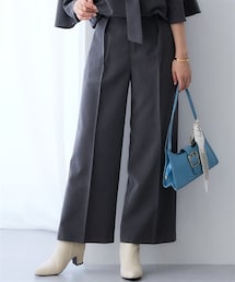 7days Life Styling | シャンブレータックワイドパンツ　セットアップ対応＜大きいサイズ有＞(その他パンツ)