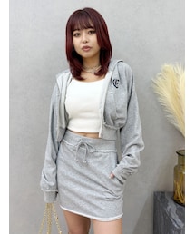 EVRIS | ワンポイントブリーチジップアップフーディ【セットアップ着用可能】(パーカー)