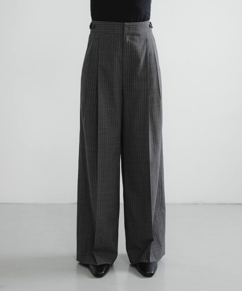 URBAN RESEARCH（アーバンリサーチ）の「ウールブレンドワイドストレートパンツ（その他パンツ・レディース・GRY STRIPE/BLACK・36/38/40）」の20枚目の写真