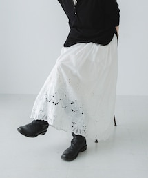 かぐれ | スカラップ刺繍タックスカート(スカート)