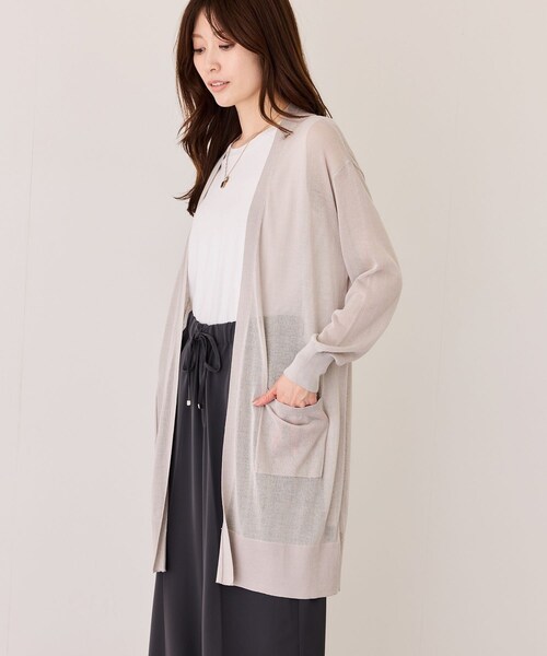 Jayro(ジャイロ)の「接触冷感シアーカーディガン(カーディガン/ボレロ・レディース・ブラック/ライトグレー/ホワイト系/ブルー・M)」の16枚目の写真