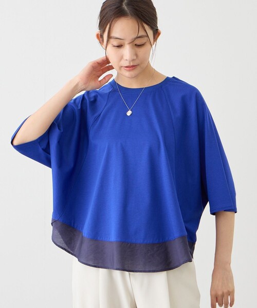 Jayro(ジャイロ)の「異素材ヘムプルオーバー(Tシャツ/カットソー・レディース・ブラック/ホワイト/ブルー・F)」の18枚目の写真