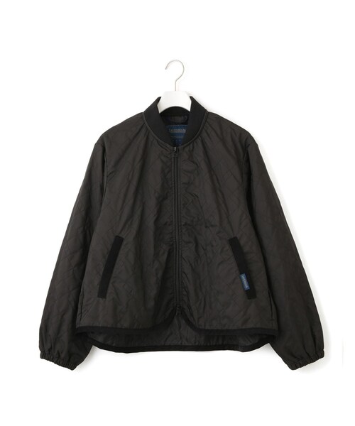 ADAM ET ROPE'(アダムエロペ)の「【LAVENHAM(ラベンハム)】UNWADDED BOMBER JACKET WOMENS(その他アウター・レディース・ブラック/ホワイト・10)」の2枚目の写真