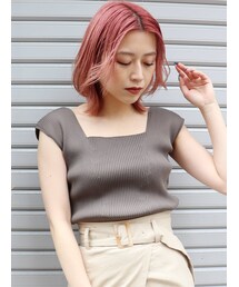 MURUA | バックオープンアシメニットタンク(タンクトップ)