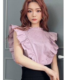 RESEXXY | ピンタックデザインラッフルブラウス(シャツ/ブラウス)