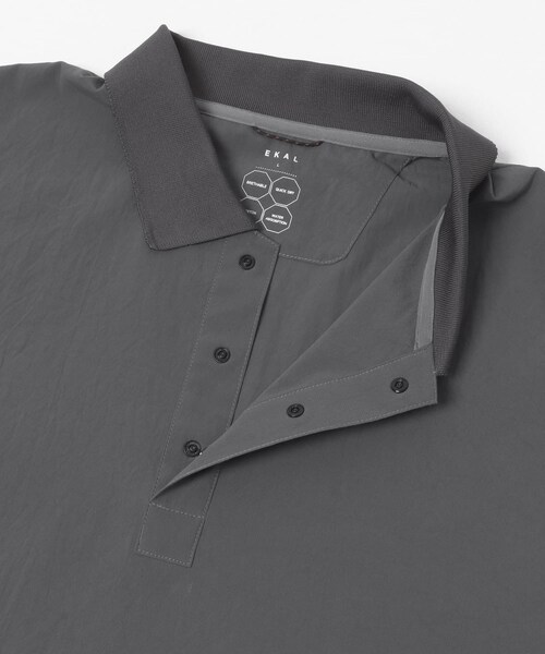 EKAL(エカル)の「DOT AIR PULLOVER SHIRTS(シャツ/ブラウス・メンズ・ブラック/グレー/ネイビー・M/L)」の9枚目の写真