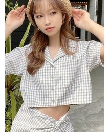 RESEXXY | ハーフスリーブクロップドシャツ【セットアップ着用可能】(シャツ/ブラウス)