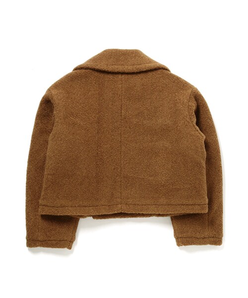ADAM ET ROPE'（アダムエロペ）の「［OUTER］BOA RIDERS JACKET UNISEX（ライダースジャケット・レディース・オフホワイト/ブラウン・38/40）」の21枚目の写真