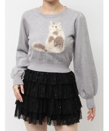 dazzlin | CATシャギージャカードニットプルオーバー(ニット/セーター)