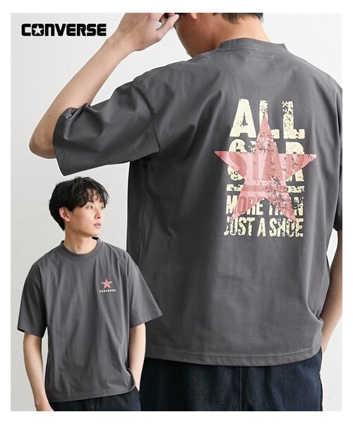 nissen（ニッセン）の「COOLMAX天竺BACKPRINT半袖Tシャツ CONVERSE（コンバース）（Tシャツ/カットソー・メンズ・64サックス/48スミクロ・M/L/LL）」の2枚目の写真