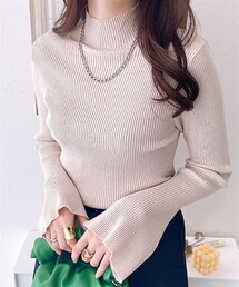 nissen | 袖フレアハイネックニット(ニット/セーター)