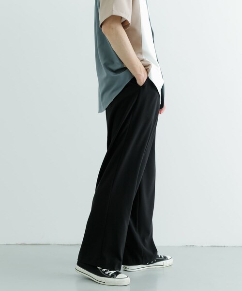 ITEMS URBANRESEARCH（アイテムズ アーバンリサーチ）の「『セットアップ対応』ウォッシャブル×クールタッチTRストレートパンツ（その他パンツ・メンズ・BLK/BEG/GRY/CHK・M/L）」の10枚目の写真