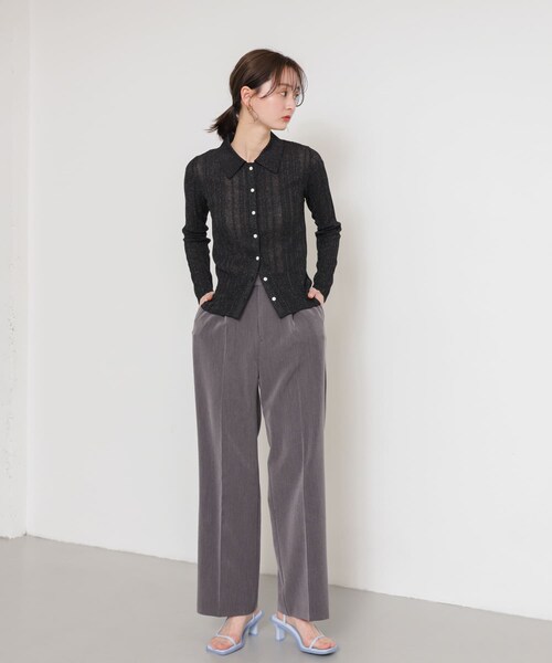 SENSE OF PLACE by URBAN RESEARCH（センスオブプレイスバイアーバンリサーチ）の「ランダムリブニットカーディガン（カーディガン/ボレロ・レディース・IVORY/BLACK/PINK・one）」の22枚目の写真