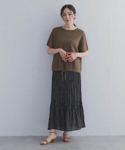 URBAN RESEARCH DOORS(アーバンリサーチドアーズ)の「フラワードットプリーツスカート(スカート・レディース・BLACK/GRAY/NAVY・Free)」の11枚目の写真