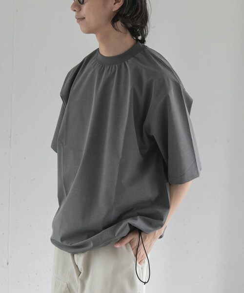 URBAN RESEARCH DOORS（アーバンリサーチドアーズ）の「FORK&SPOON　キャリーマンヘムスピンドルTシャツ（Tシャツ/カットソー・メンズ・LT.GREY/CHARCOAL/KHAKIBROWN・4/5）」の15枚目の写真