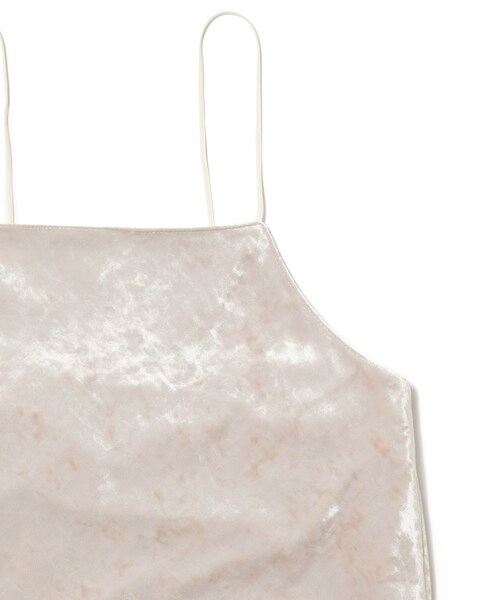 ROPE'（ロペ）の「クラッシュベロアキャミワンピース（ワンピース・レディース・ブラック/オフホワイト・F）」の7枚目の写真