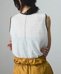 ADAM ET ROPE' | 【J'aDoRe・店舗限定】【Batoner（バトナー） for SALON】別注リネンリンガーノースリーブ(タンクトップ)
