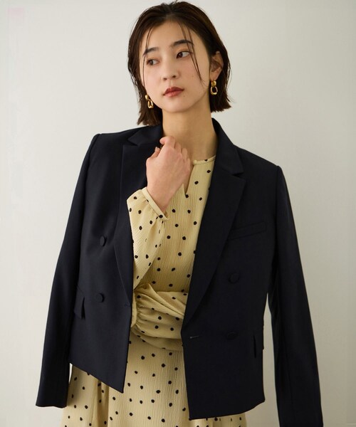 ROPE'（ロペ）の「ノンミュールジングウール テーラードジャケット/セットアップ対応（テーラードジャケット・レディース・ピンク/ライトグレー/ネイビー・36/38）」の8枚目の写真