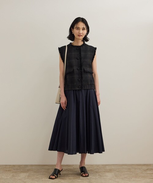 ROPE'（ロペ）の「サマーツイードジレ（ベスト・レディース・ブラック/オフホワイト・F）」の15枚目の写真