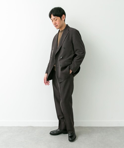 URBAN RESEARCH DOORS(アーバンリサーチドアーズ)の「LIFE STYLE TAILOR ウーリーノグレンチェックダブルジャケット(テーラードジャケット・メンズ・BROWN-CH・S/M/L/XL)」の15枚目の写真