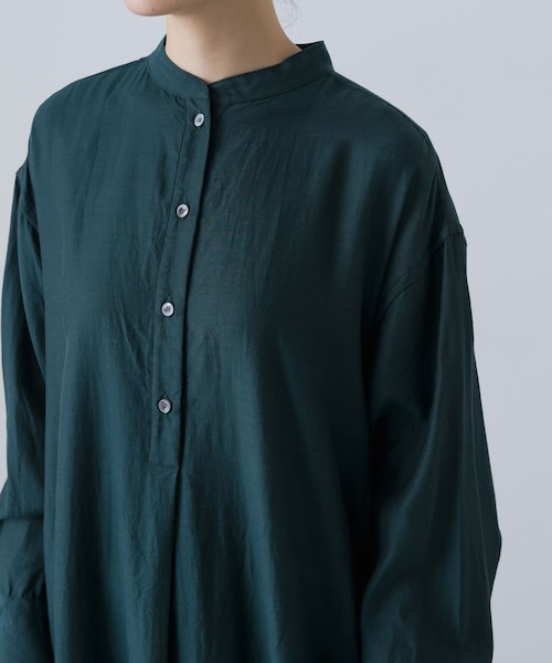 かぐれ（カグレ）の「WIRROW Cupro cotton shirts dress（ワンピース