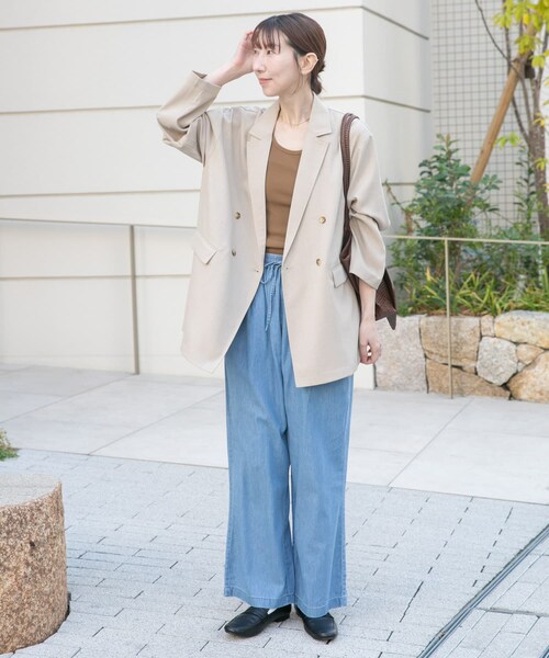 ITEMS URBANRESEARCH(アイテムズ アーバンリサーチ)の「リネンライクジャケット(テーラードジャケット・レディース・BRN/L.BEG/BLK・Free)」の21枚目の写真