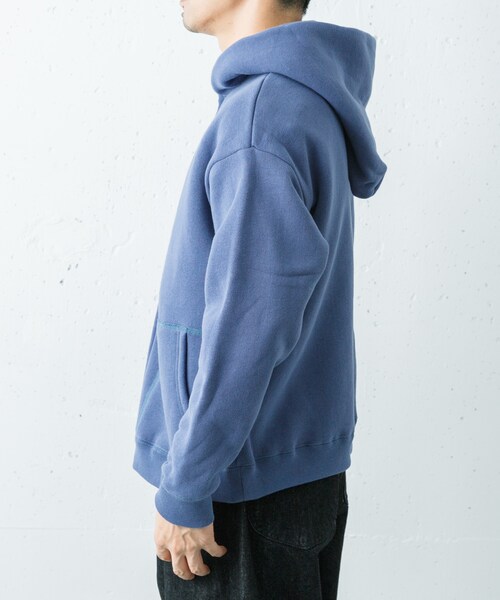 URBAN RESEARCH（アーバンリサーチ）の「YOUNG&OLSEN　GOOD OLD SWEAT ZIP PARKA（パーカー・メンズ・VTG ORANGE/VTG BLUE・4/5）」の6枚目の写真