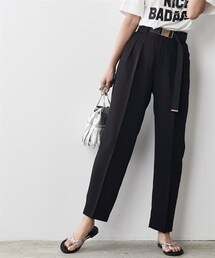 CHIC STYLE | 大きいサイズベルト付テーパードパンツシックスタイル(その他パンツ)