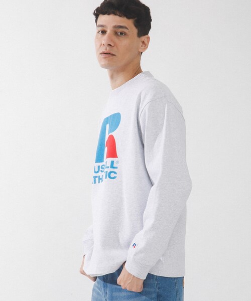 URBAN RESEARCH Sonny Label（アーバンリサーチサニーレーベル）の「『別注』RUSSELL ATHLETIC×SonnyLabel　プリントヘビージャージーロングTシャツ（Tシャツ/カットソー・メンズ・ホワイト/アッシュグレー/チャコール・M/L）」の22枚目の写真