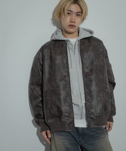 SENSE OF PLACE by URBAN RESEARCH（センスオブプレイスバイアーバンリサーチ）の「ヴィンテージライクMA-1（MA-1・メンズ・BLACK/BROWN・M/L）」の18枚目の写真