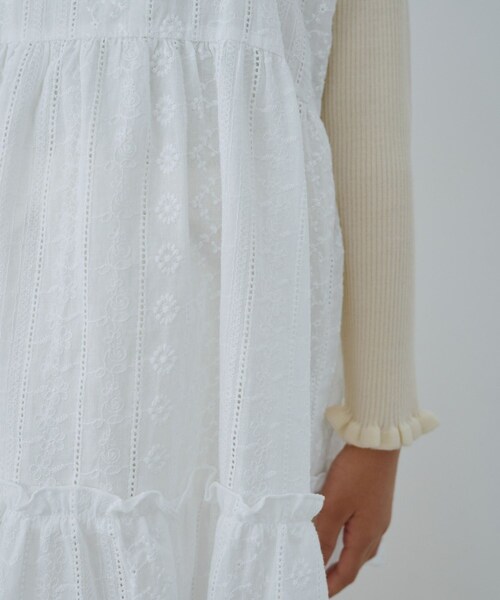 ROPE' PICNIC（ロペピクニック）の「【KIDS/キッズ】レースチュニックワンピース（ワンピース・キッズ・ホワイト/オフホワイト・L/M/S）」の22枚目の写真