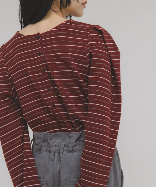 KBF（ケイビーエフ）の「2WAYタックショルダーカーディガン（カーディガン/ボレロ・レディース・GRAY/BORDEAUX/NAVY・one）」の3枚目の写真