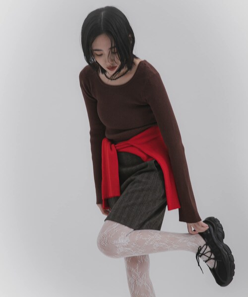 SENSE OF PLACE by URBAN RESEARCH（センスオブプレイスバイアーバンリサーチ）の「レースアップバレエスニーカー（スニーカー・レディース・BLACK/BROWN/GRAY/IVORY・S/M/L/XL）」の21枚目の写真