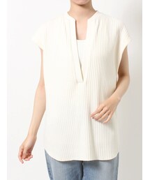 Ungrid | スリットネックリブトップス(Tシャツ/カットソー)