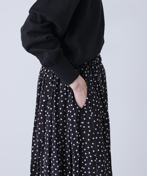 かぐれ（カグレ）の「ドットギャザースカート（スカート・レディース・BLACK・Free）」の13枚目の写真