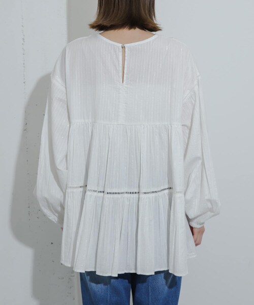 SENSE OF PLACE by URBAN RESEARCH（センスオブプレイスバイアーバンリサーチ）の「インドレースティアードチュニック（チュニック・レディース・OFF WHITE/BLUE/BLACK・one）」の13枚目の写真