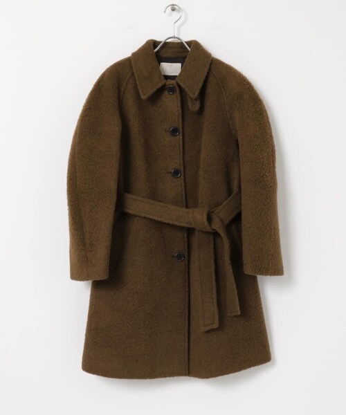 URBAN RESEARCH（アーバンリサーチ）の「AMOMENTO　ALPACA RAGLAN COAT（ステンカラーコート・レディース・SKY BLUE/BLACK/BROWN・0）」の2枚目の写真