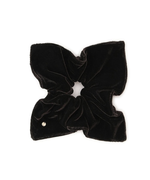 VIS（ビス）の「スクエアベロアシュシュ（シュシュ・レディース・ブラック/ダークブラウン・F）」の6枚目の写真