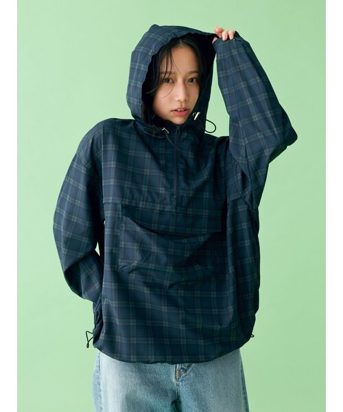 Ungrid（アングリッド）の「【WEB限定】チェックアノラックパーカー（その他アウター・レディース・チャコールグレー/オレンジ/グリーン/グレー・F）」の3枚目の写真