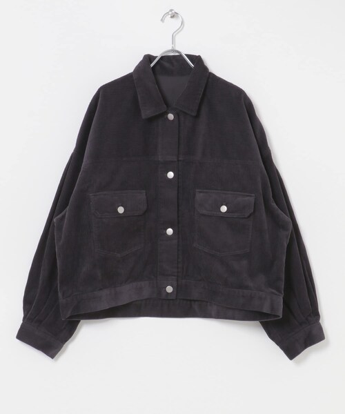 ITEMS URBANRESEARCH（アイテムズ アーバンリサーチ）の「コーデュロイジャケット（カバーオール・レディース・ECRU/CHA/CHERRY・Free）」の21枚目の写真
