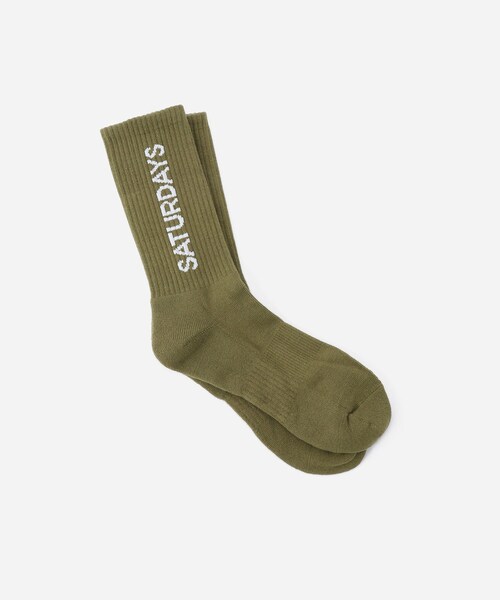 Saturdays NYC(サタデーズ ニューヨークシティ )の「Logo Sock(ソックス/靴下・メンズ・オリーブ/ブラック/ホワイト・F)」の3枚目の写真