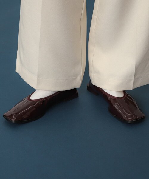 SENSE OF PLACE by URBAN RESEARCH（センスオブプレイスバイアーバンリサーチ）の「スクエアトゥフラットシューズ（バレエシューズ・レディース・GOLD/BLACK/BORDEAUX・S/M/L）」の16枚目の写真